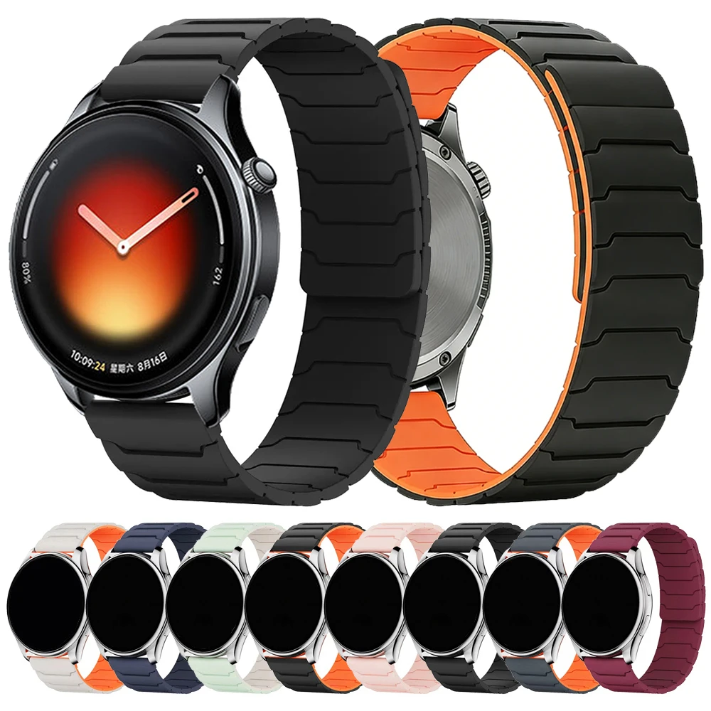20/22mm Magnetisches Schlaufenarmband für Xiaomi Watch 2 Pro 5 S4 S3 S2 S1 Active/Color 2 Silikonarmband für Galaxy Watch 5 Pro/7 6 40/44mm