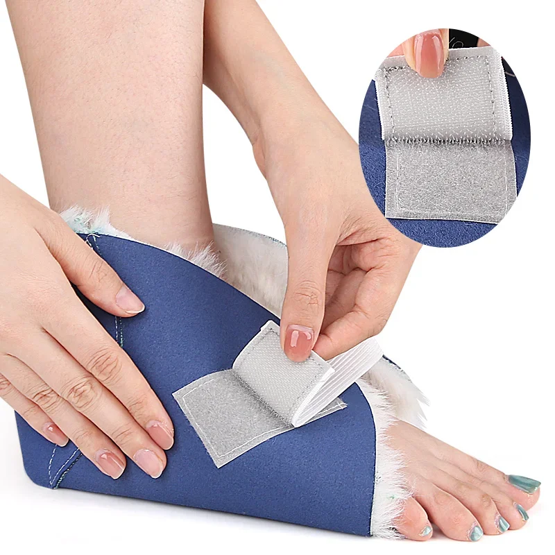 Thick Plush Lined Ankle Support Brace, Cold-Proof & Thermal Insulated, Adjustable Strap, Soft Heel Support Foot Wrap