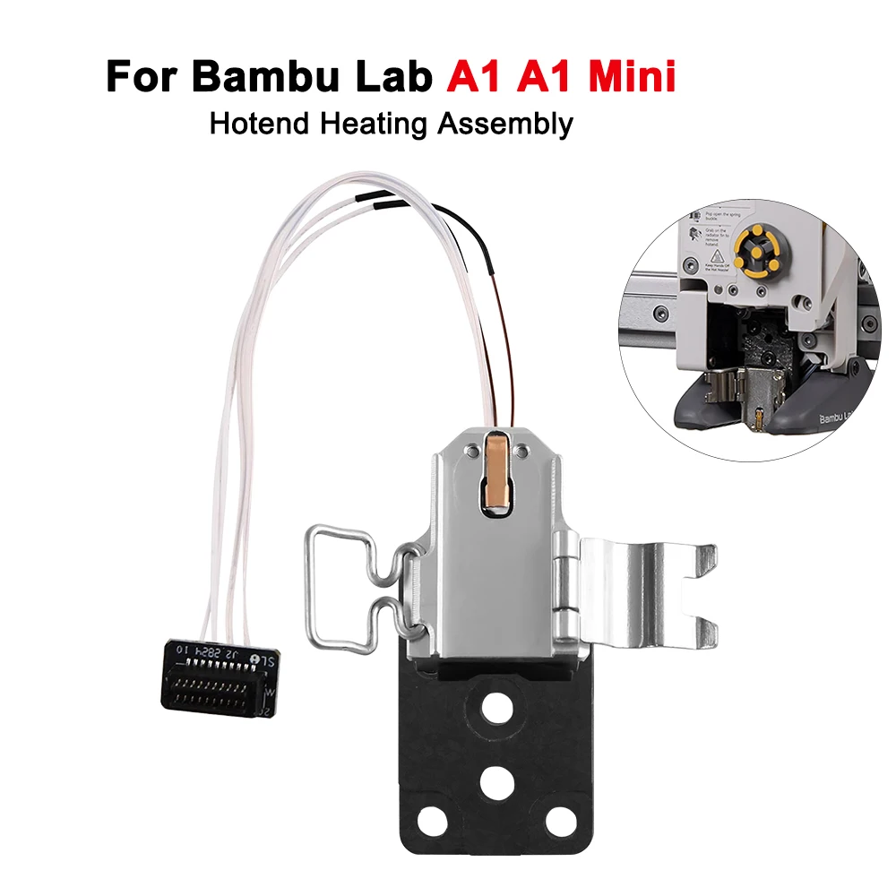 

Heating Assembly For Bambulab A1 Hotend Kit Mount For Bambu Lab A1 Mini Nozzle Mounting Components With Cable 3D Printer Parts