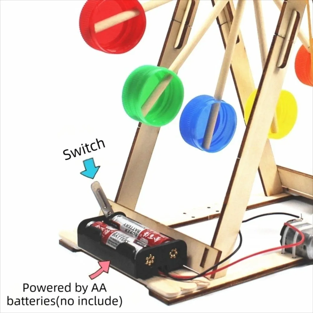 

DIY Assembly Wooden Ferris Wheel Kit Handmade Craft Stem Learning Science Experiment Models Manual Assembly Home Schooling