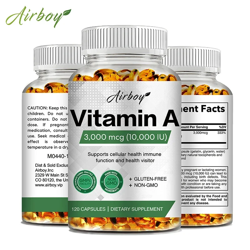 Vitamin A - Supports Healthy Skin & Eyes ,Antioxidant Activity and Immune System & Reproductive Function