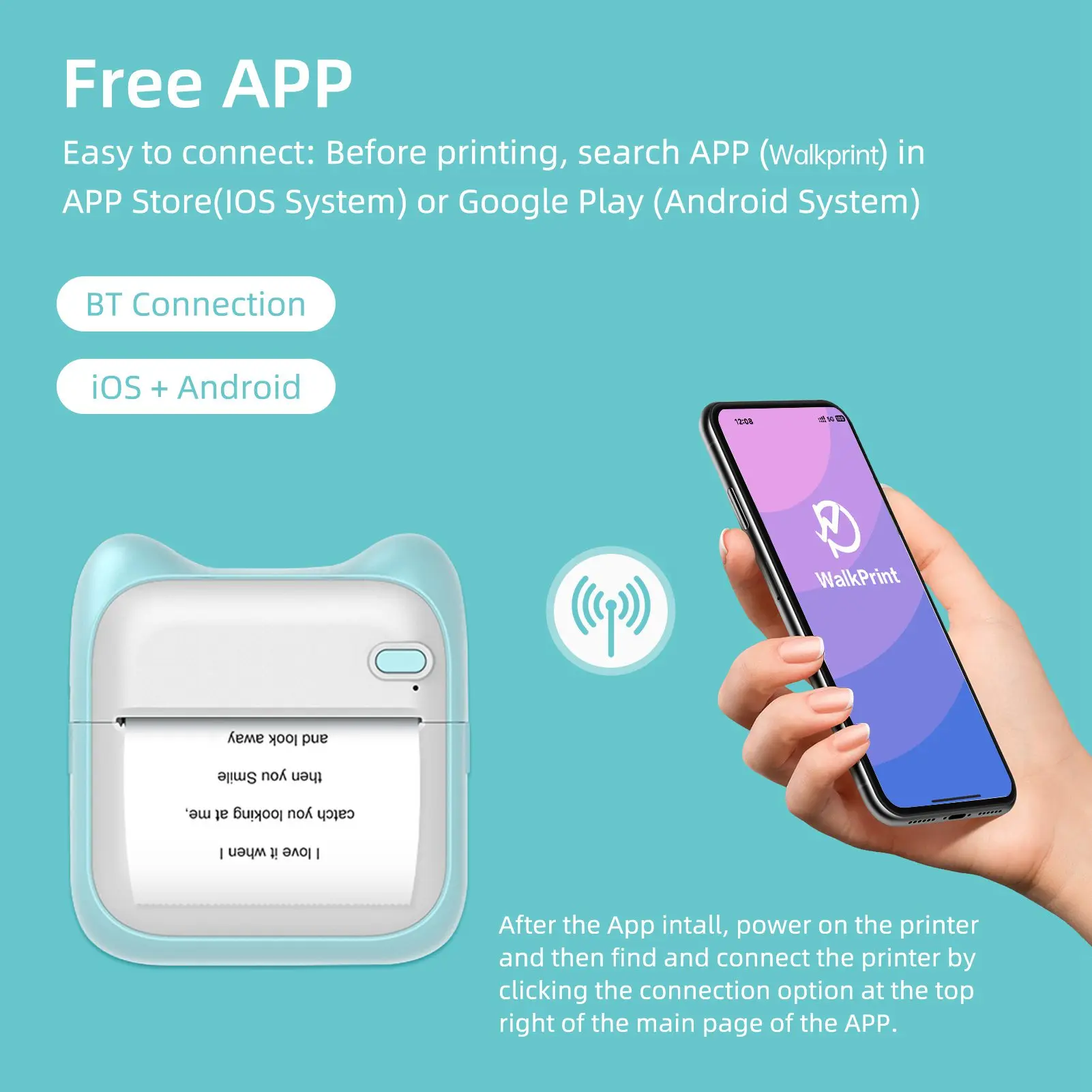 Przenośna drukarka do zdjęć 2,24 x 0,98 cala rolka papieru USB mini drukarka fotograficzna 1000 mAh akumulator termiczny do drukowania dla IOS