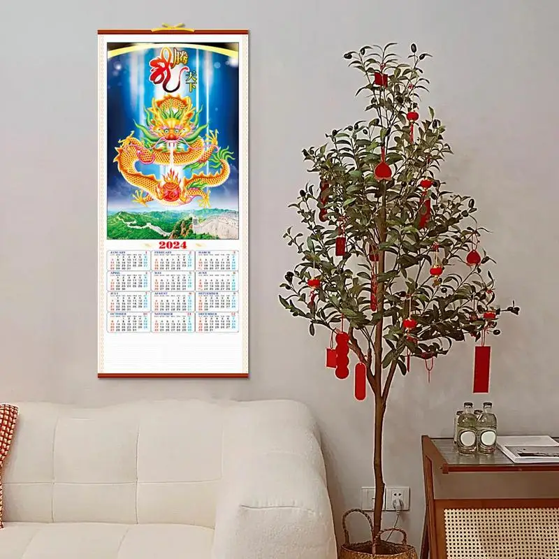 2024 Tahun Baru gulir kalender kreatif gulir untuk dinding dekorasi kalender untuk sekolah rumah untuk perencanaan kencan rencana Mingguan