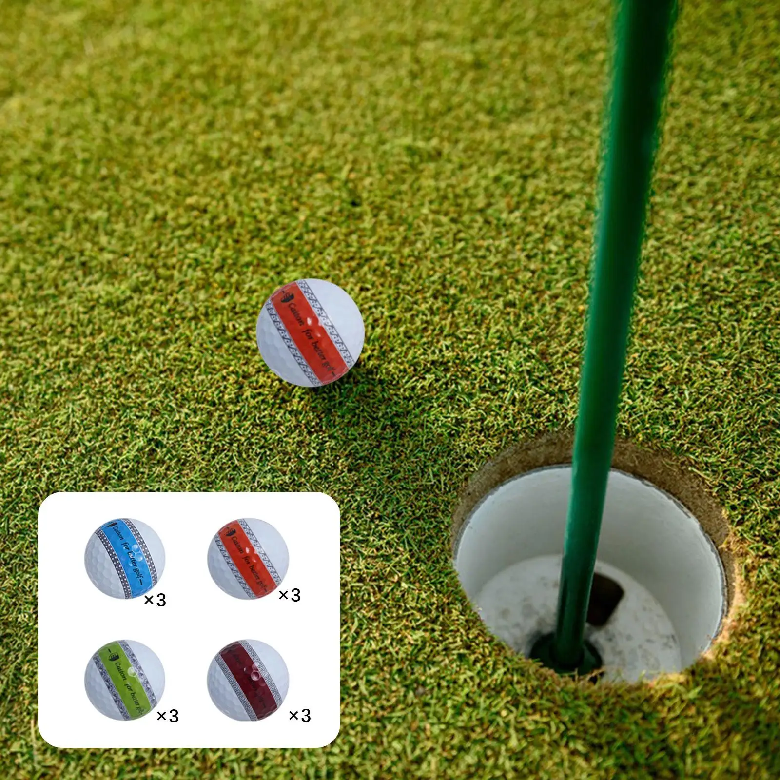 12x Golf Balls Backyard Garden Competition Outdoor Highly Flexible 3 Layer