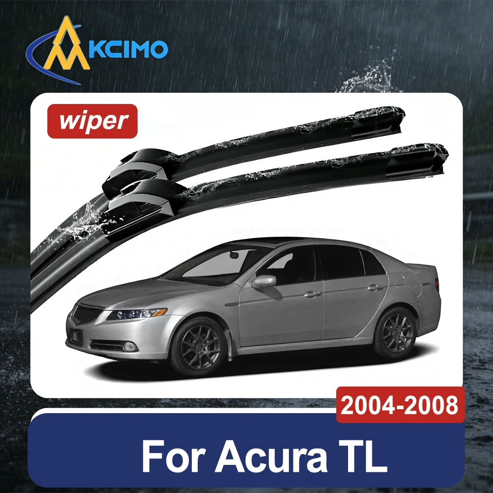Set mit 2 geräuschlosen Scheibenwischern für Acura TL UA6/UA7 2004–2008, streifenfreie Ganzjahres-Gummi-Wischerblätter, einfache Installation