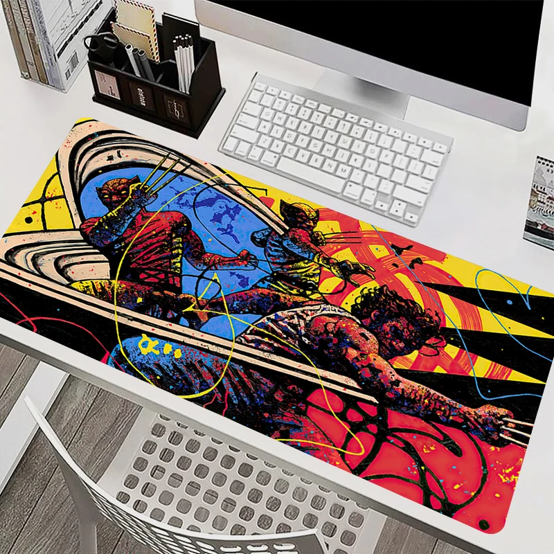 Marvel Wolverine Custom Mouse Pad Laptop Cartoon Anime Gaming Keyboard Mousepad Office PC Accessories HD Desk Mat 900x400 Carpet