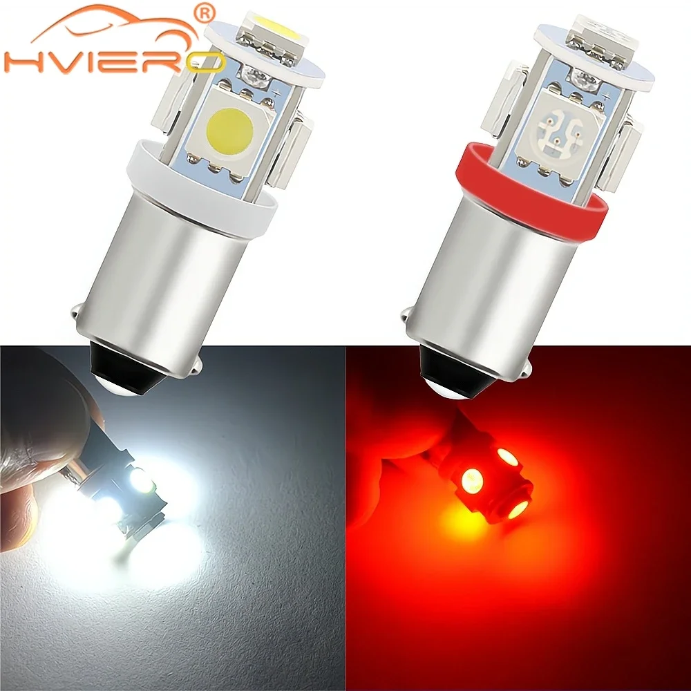 2PCS Car Led Door Lights BA9S 5/9Smd Vehicle Marker Lamps Auto Tower Bulb Tail Light Wedge Lamp Turn Signal Red White Waterproof