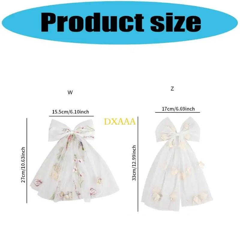 DXAA Embroidered Blossomy Hair Addition With Soft Net Fabric And Secure Plan Exemplary For Parties Dances Incidents