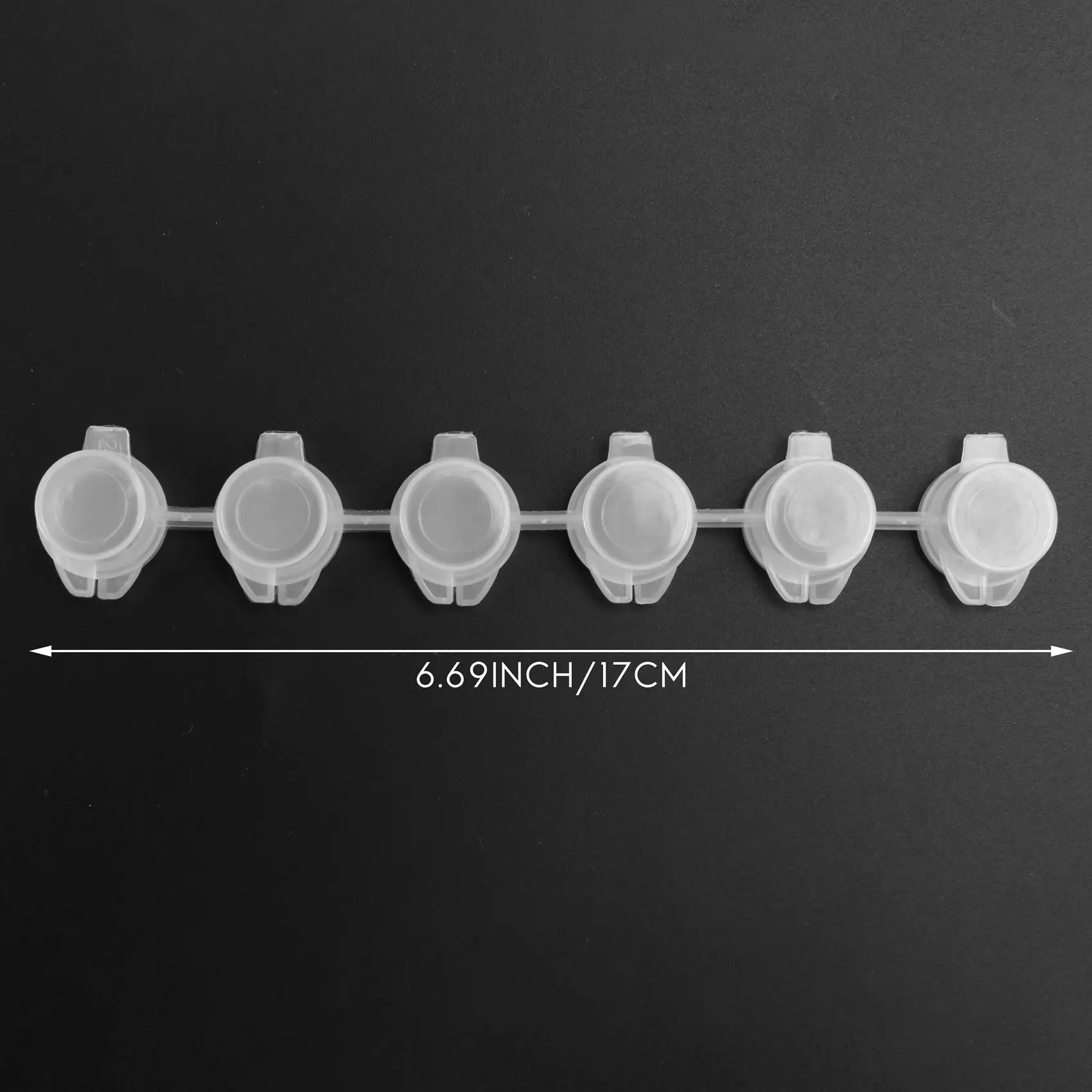 

SB-240Pieces Empty Paint Pot, 40 Strips Acrylic Mini Paint Container Strips Storage With Lids For Arts And Crafts Paint 3Ml