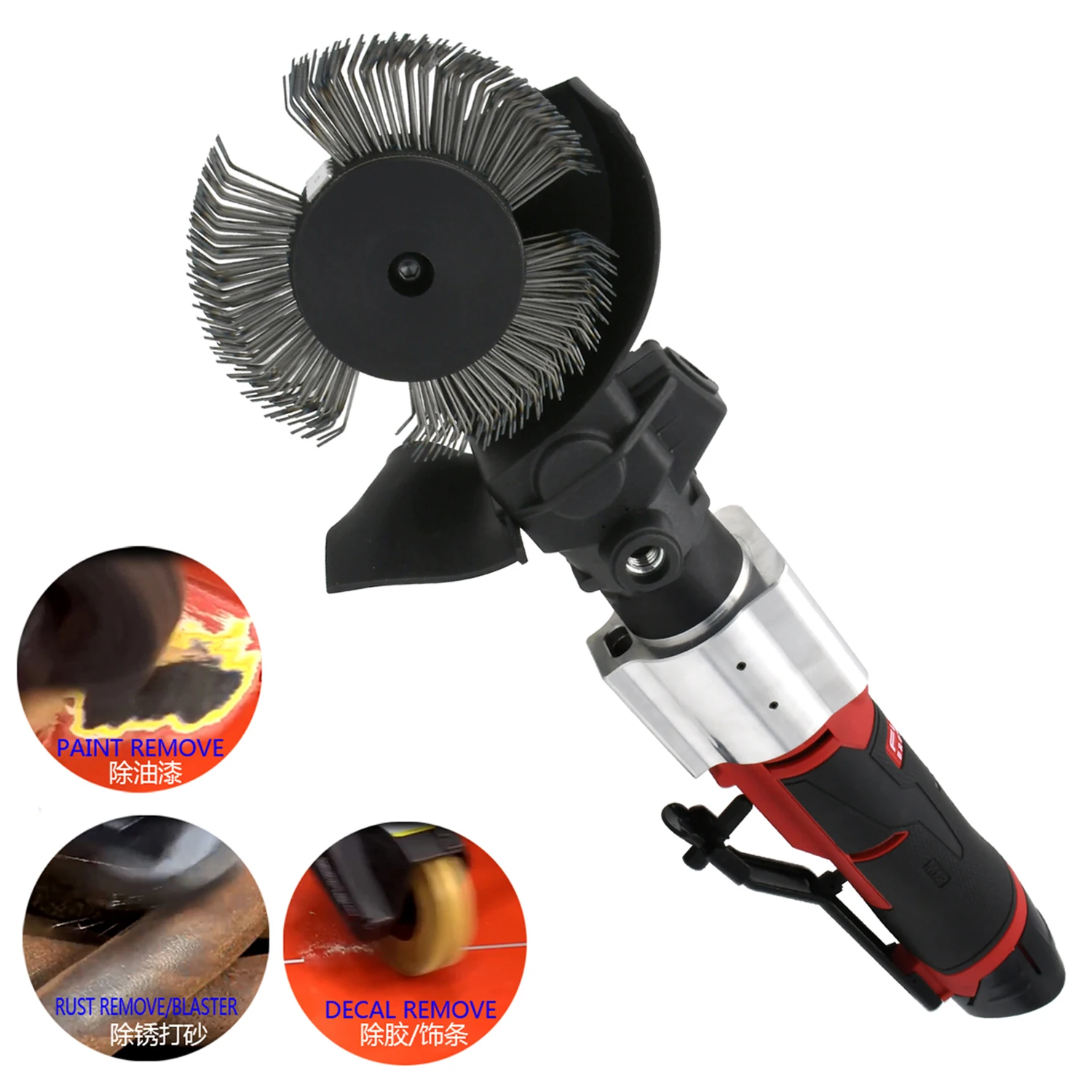 

Cordless Rechargeable Handheld Stainless Steel Wire Drawing Tool - Rust Removal, Decal Stripping Metal Surface Preparation