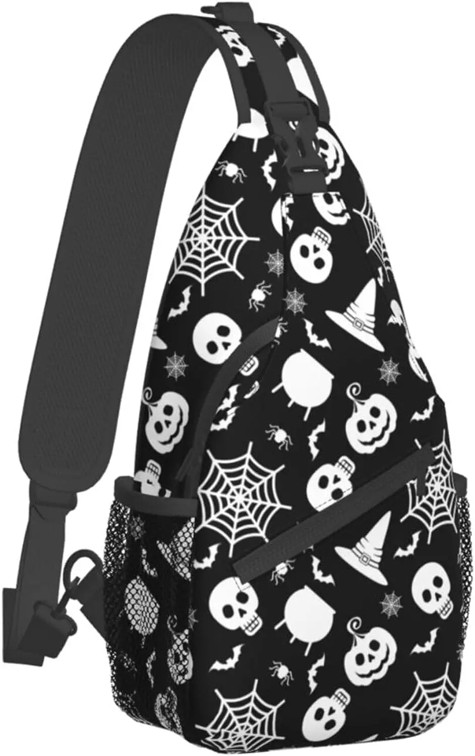 Cobweb Ghost Cartoon Halloween escursionismo zaini Crossbody Sling zaino borsa a tracolla borsa a tracolla per viaggi in bicicletta all'aperto