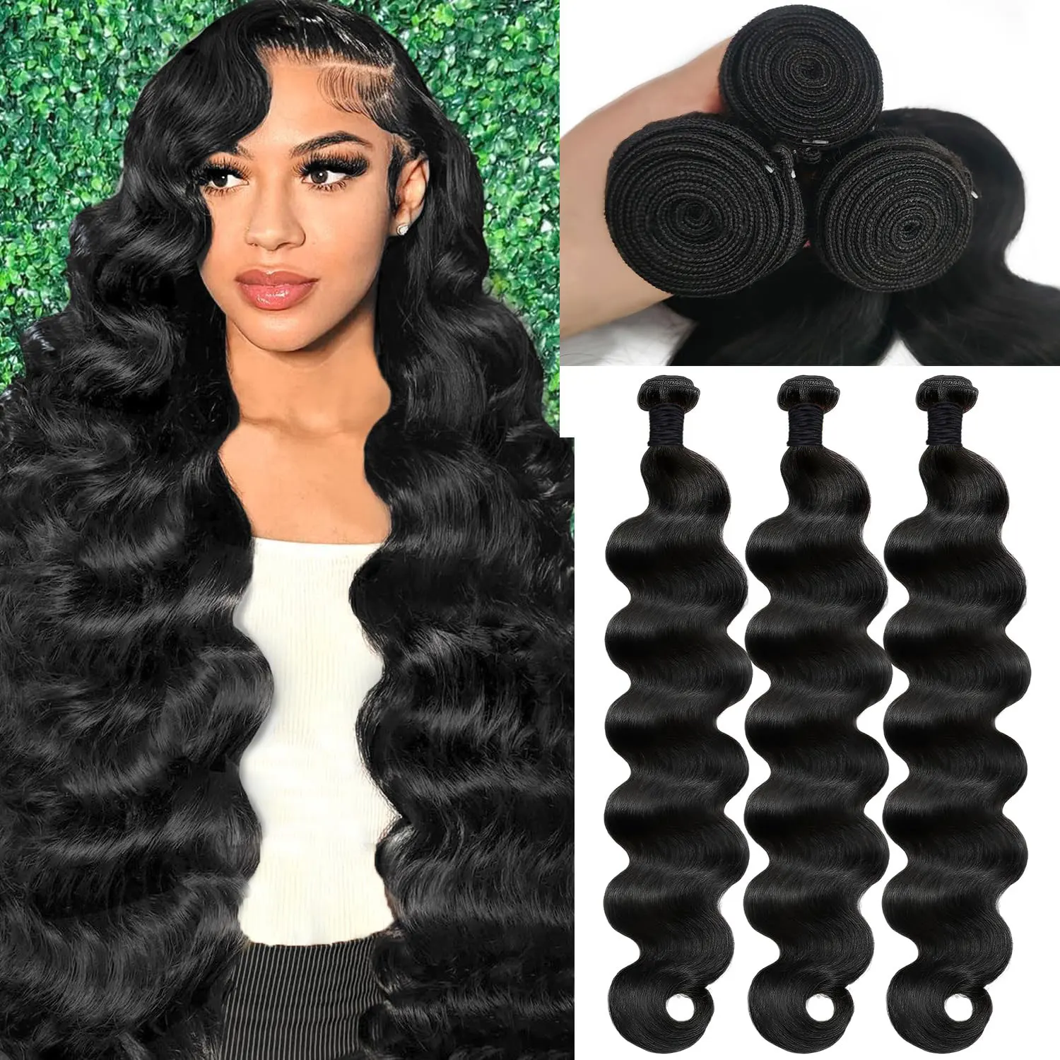 Varlea Body Wave-bundels 100% echt haar 30 inch Birmese haarbundels Natuurlijk zwart ruw haarbundels 3 4 bundels Haarextensies