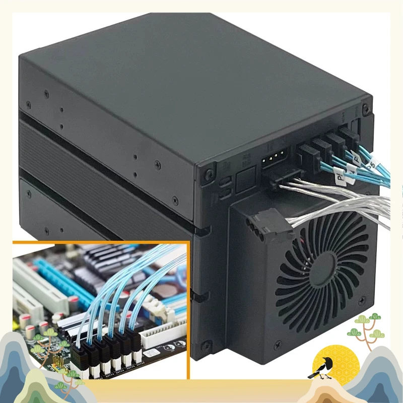 Drive Position 4 Disk Position Hard Disk Cage SAS with Backplane 12G Chassis Expansion Hard Disk Hot Swap Module SFF8643