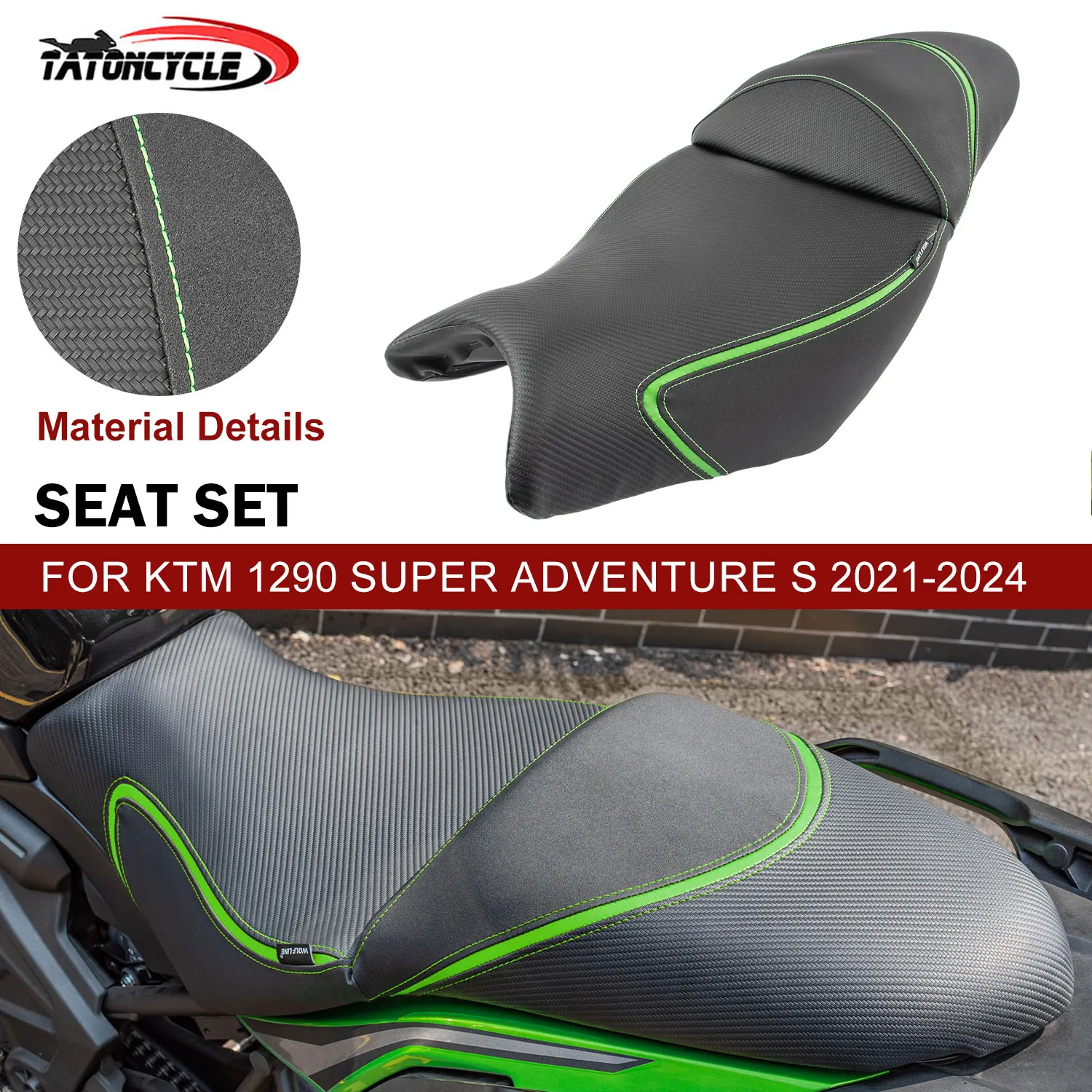 

Seat for Kawasaki Versys 650 2022-2024 Complete PU ABS Versys 650 Cushion Pad Soft Breathable Seat Seat Motorcycle Accessories