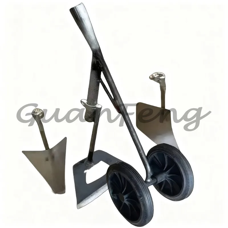 3-in-1 Double Wheel Hoe, Multifunctional Agricultural Weeding Soil Loosening Plow Tool