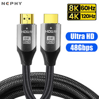 8K 60Hz HDMI-compatible 2.1 Cable for Xiaomi TV Box PS4 PS5 High Speed 4K 120HZ Long Wire 1M 2M 3M 5M 8M 10M 3 5 8 10 12 Meters