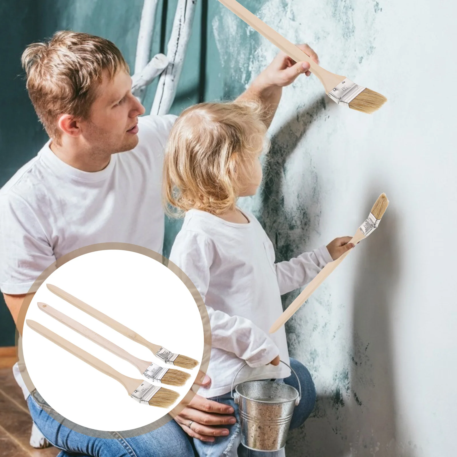 3 قطعة فرشاة طلاء برأس منحني شعيرات بلاستيكية أداة طلاء زوايا الحائط للأثاث زيت الخشب متعدد الاستخدام قابلة لإعادة الاستخدام محمولة