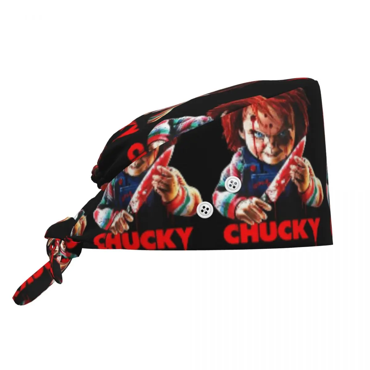 Bride Of Chucky Horror Film Movie Scrub Hat Doctor Working Surgical Cap Men Women Adjustable Nursing Caps for Dentist