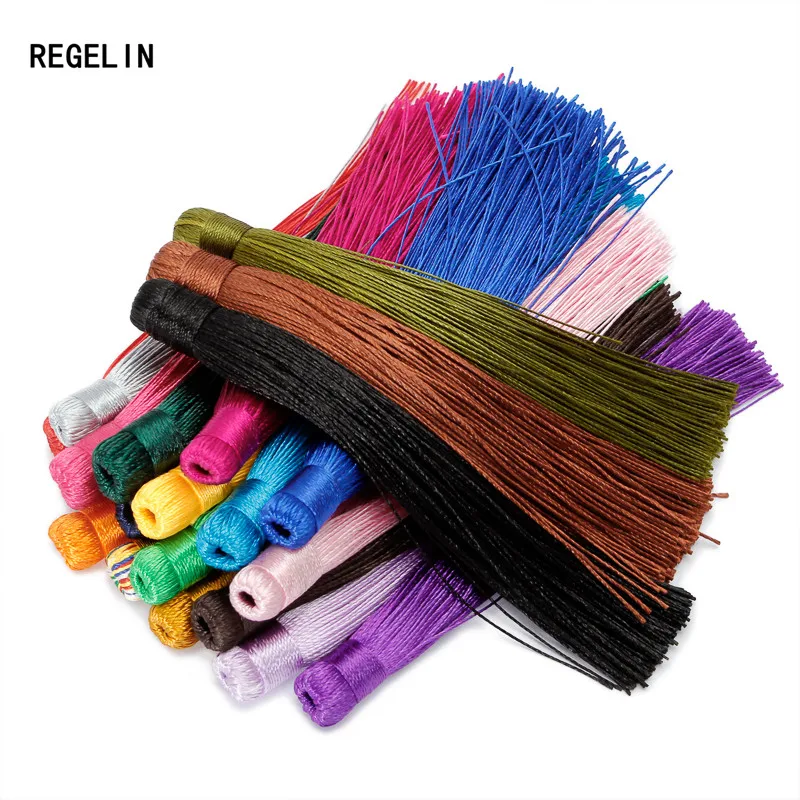 REGELIN 12cm Multicolor tassels earrings accessories Silk tassels DIY Jewelry Accessories Findings 10pcs/lot Jewelry Making