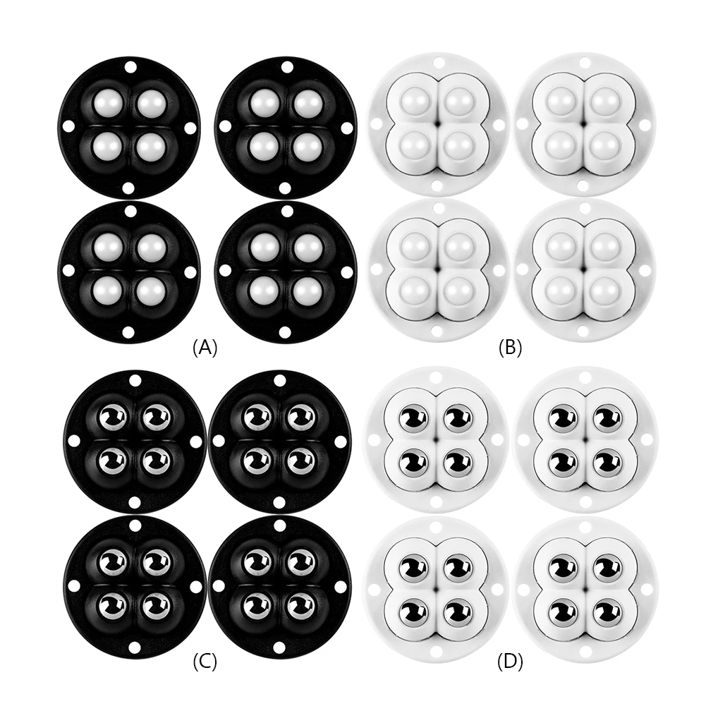 العالمي 4 قطعة بكرات العجلات المتداول 360 درجة دوران حر بكرة عجلات دوارة اكسسوارات لصناديق صندوق تخزين الأثاث