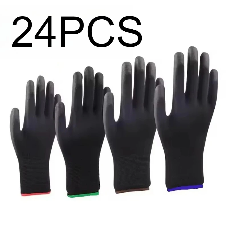 8/16/24PCS PU Coating Handschoenen Antislip Slijtvast Nylon PU Handschoenen Duurzaam Tuinmachines Automotive Reparatie Tools