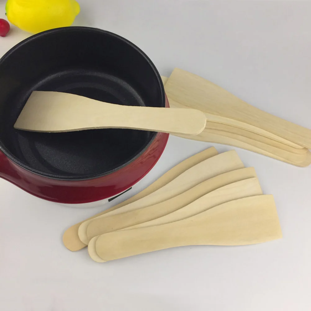 6pcs Non-stick Wooden Spatula Small Wood Turner Cooking Kitchen Utensils wooden spatula for cooking