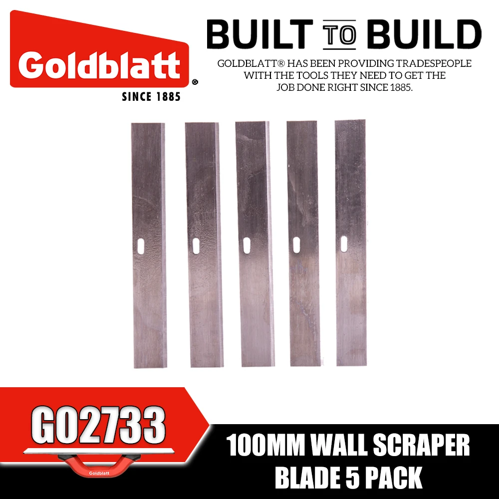 GOLDBLATT G02730 4-inch Wall Scraper Blade G02733 100mm Wall Scraper Blade 5 Pack