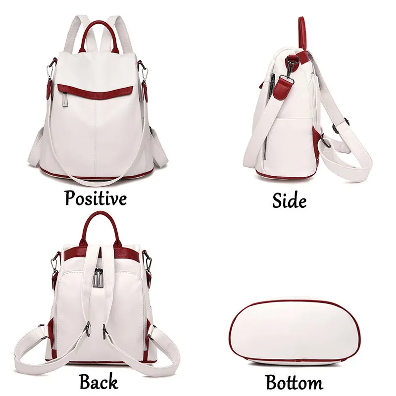 New Women leather backpacks high quality backpacks for ladies large capacity anti-theft travel backpack school bags for girls