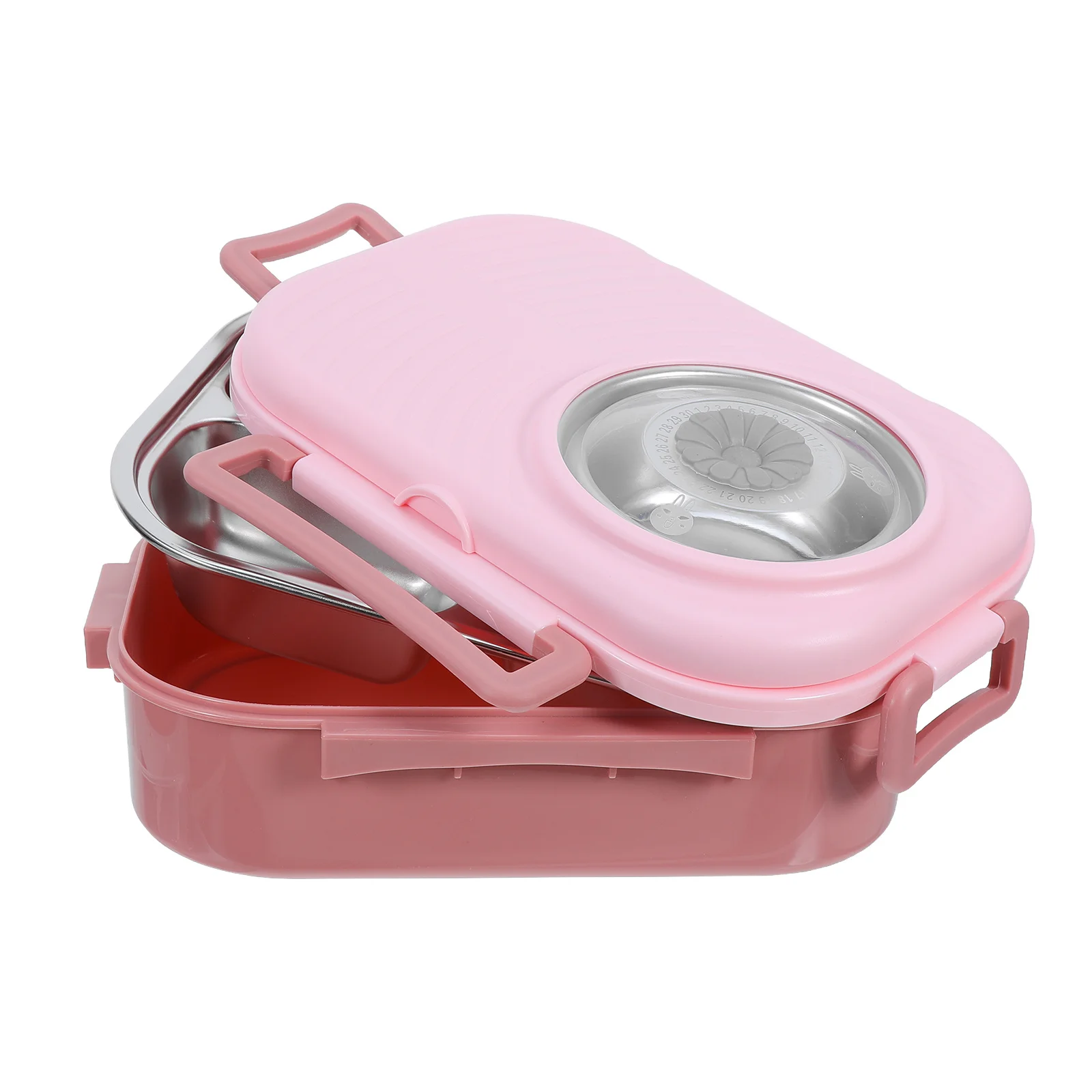 

Stainless Steel Bento Lunch Box 3 Compartment Leakproof Portable Food Storage Container For Office Travel Meal Prep