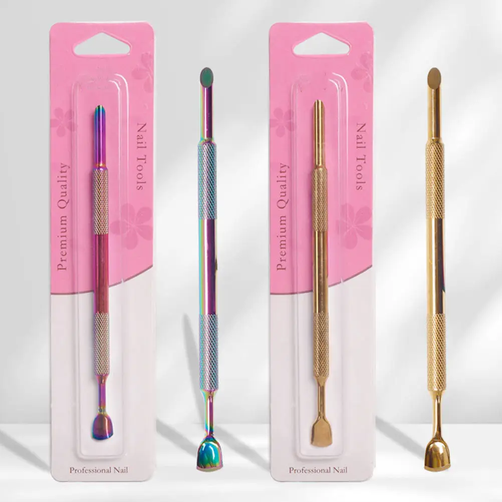 

1Set Double Head Stainless Steel Cuticle Pusher Nail Scraper Tool for Manicure Pedicure Nail Care Gel Polish Remover