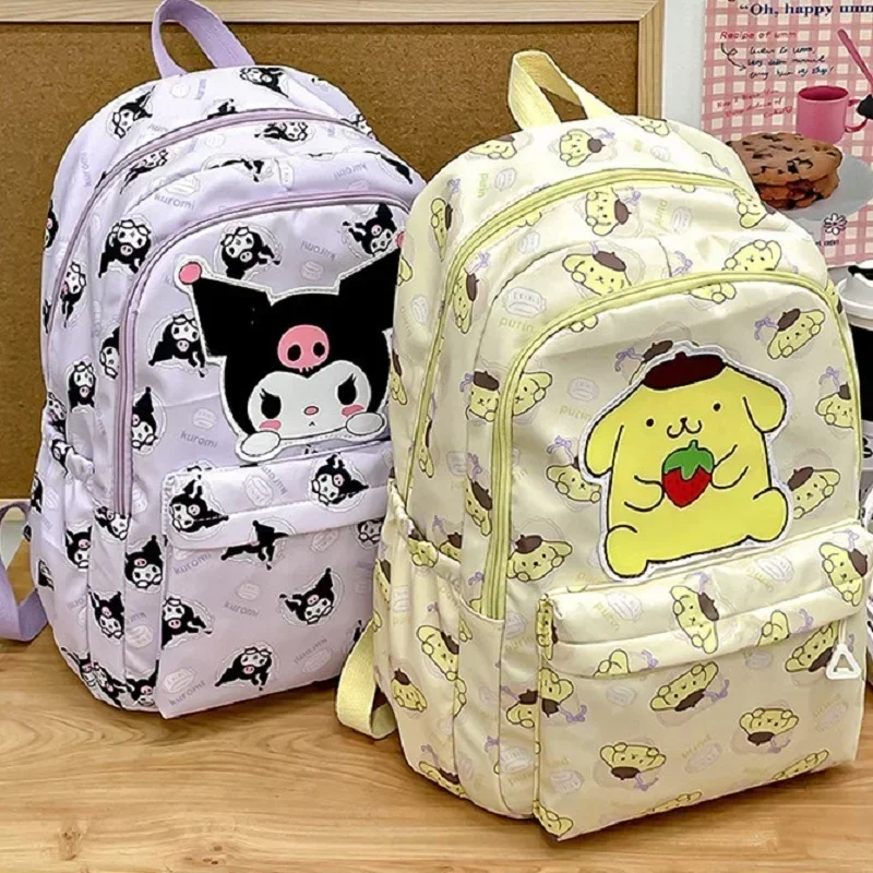 Sanrio Schoolbag Anime Kuromi Cinnamoroll My Melody Pochacco Student Backpack School Bag Large Capacity for Children Girls Boys