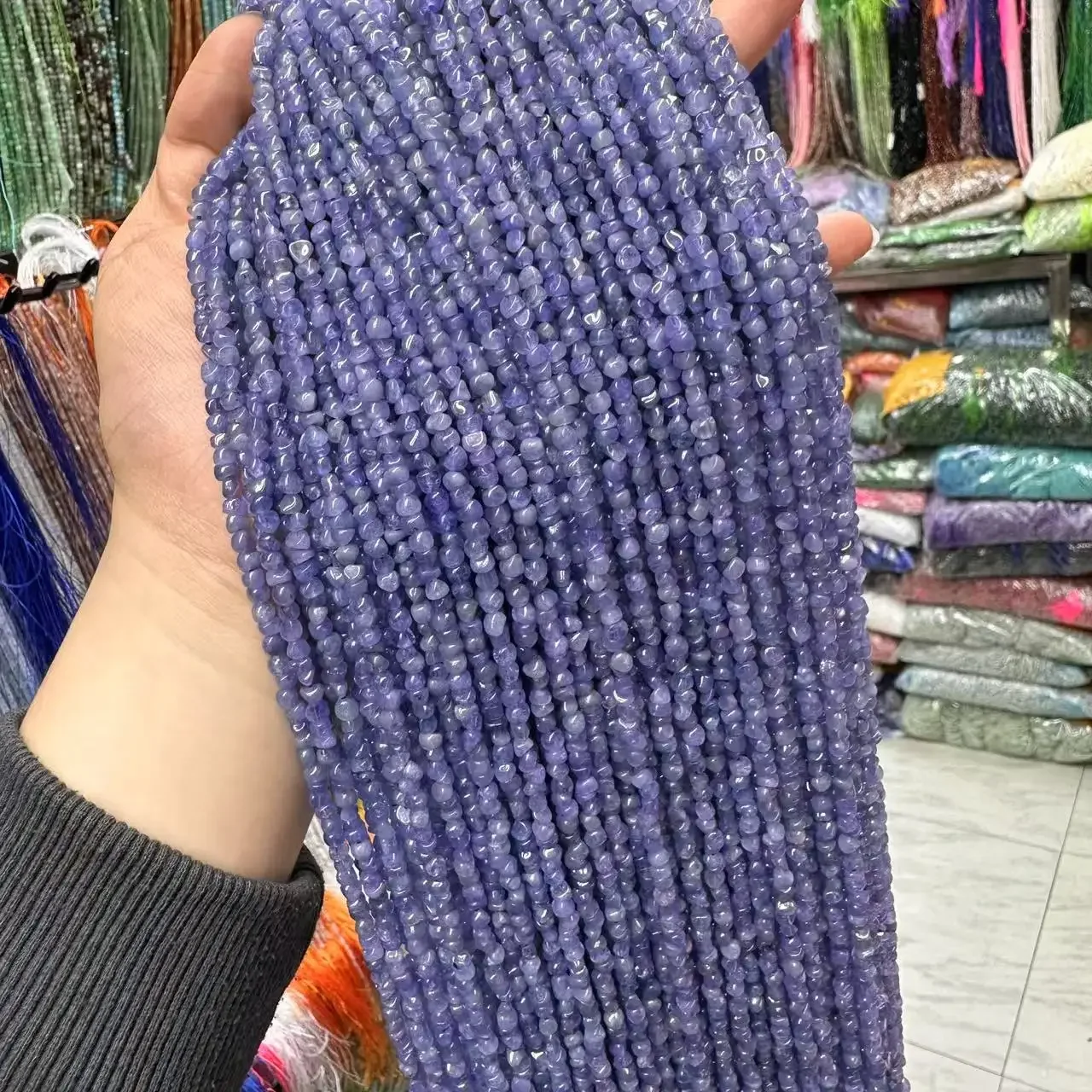 

AAAA Natural Blue Tanzanite Gemstone Irregular 38cm Loose Beads for Jewerly Making Design Fashion Stone Necklace Wholesale Gift