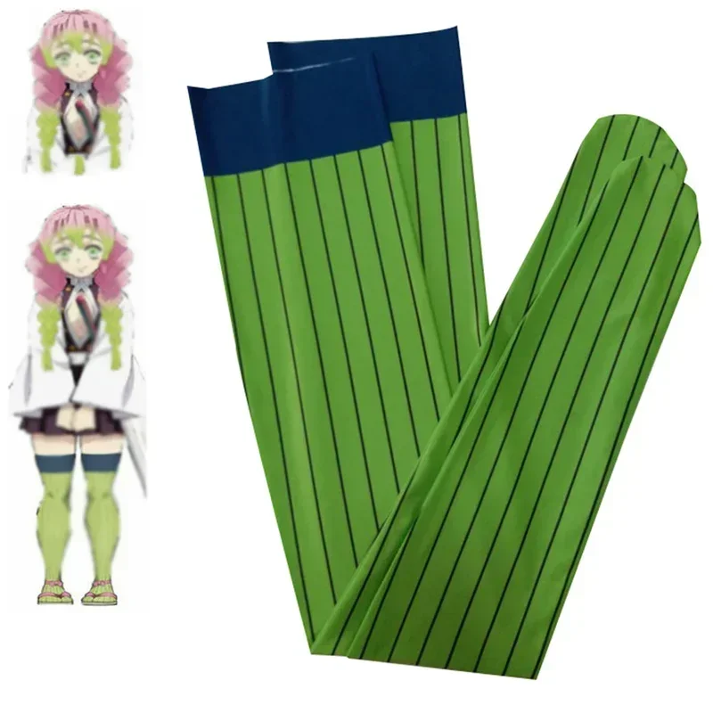 Kimetsu Geen  Kanroji Mitsuri Halloween Kerst Xmas Cosplay Kostuum Vrouwen Over De Knie Sokken Kousen