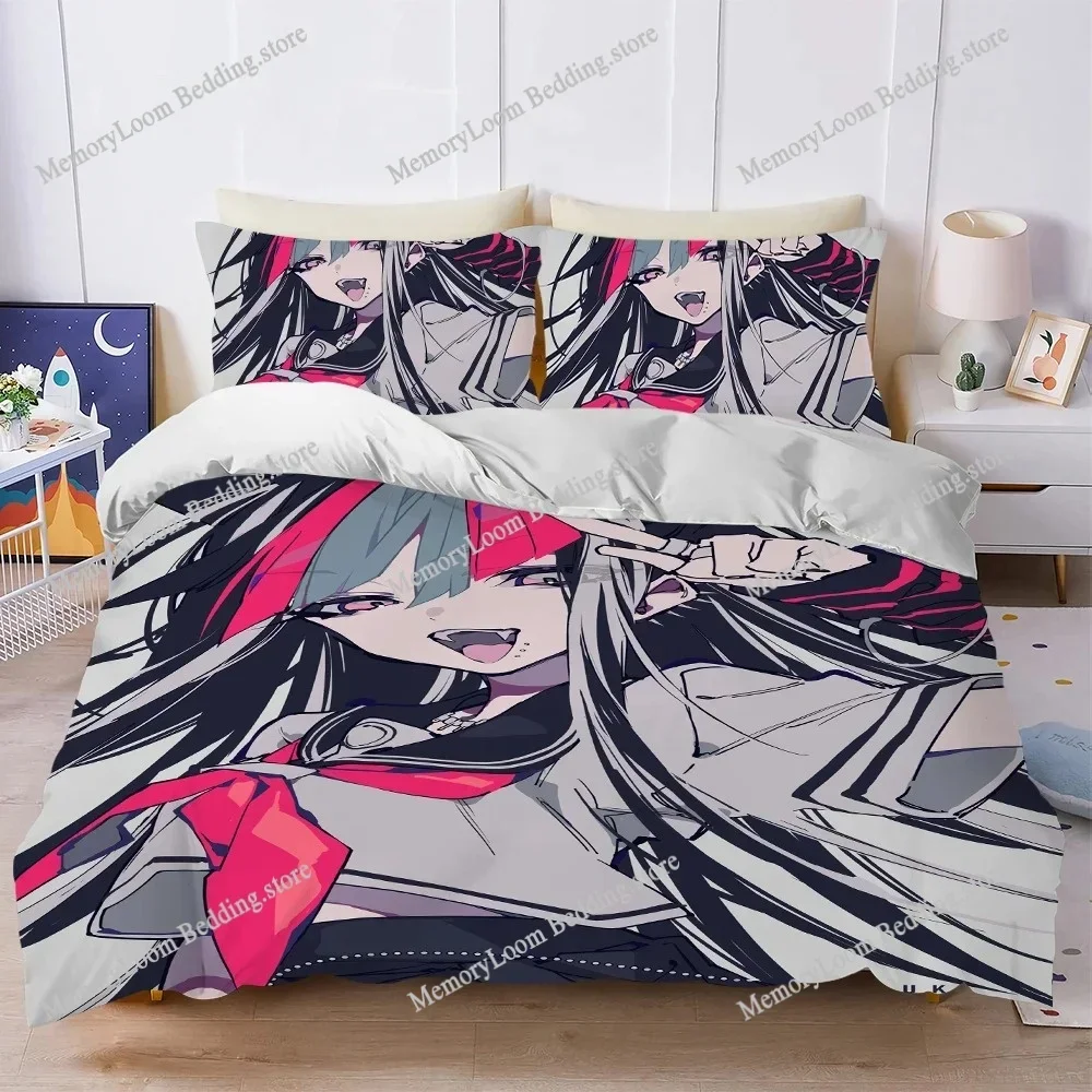 D-Danganronpa 2 Game Duvet Cover Set Home Style Bedding Soft Laundry Cotton Bed Student Dormitory Gift Home Textileextile592FQH