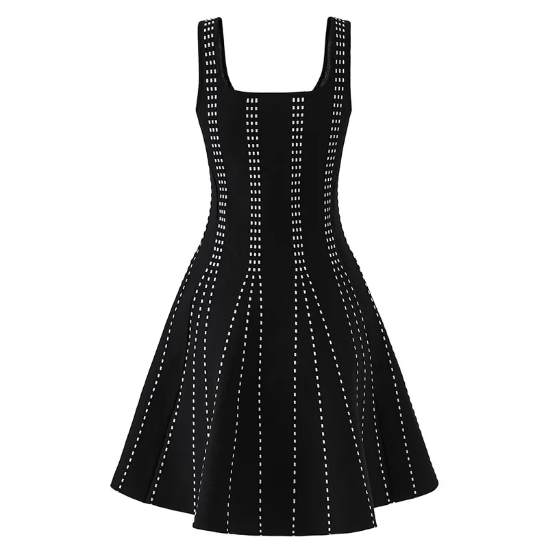 

Elegant Sexy Mini Pleated Dresses Heavy Colorblock Women Bandage Dress