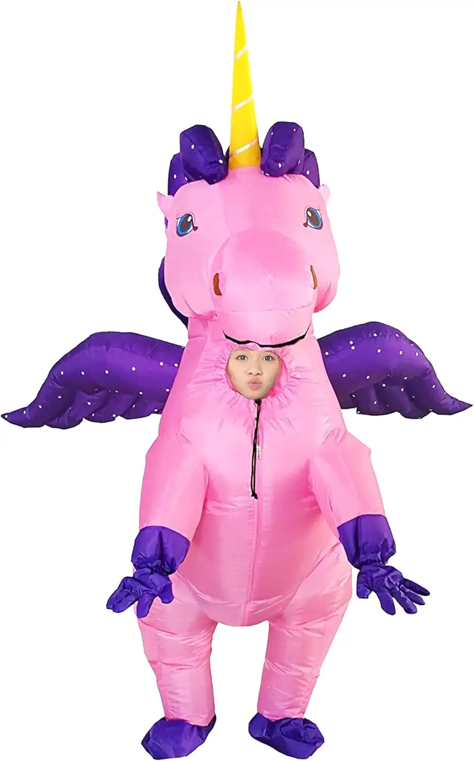 Детский надувной костюм крылатого единорога, волшебное нарядное платье для вечеринок на Хэллоуин, косплея