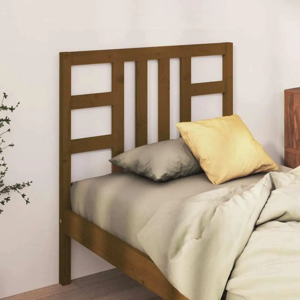 Solid Pine Bed Headboard in Honey Brown - 96x4x100 cm Stylish Design for Modern Bedrooms