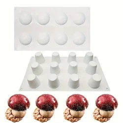 3D Semi Sphere Mushroom Mousse Cake Silicone Mold Baking Pan For Pastry Chocolate Candy Jelly log Mold CakeTool Accessory