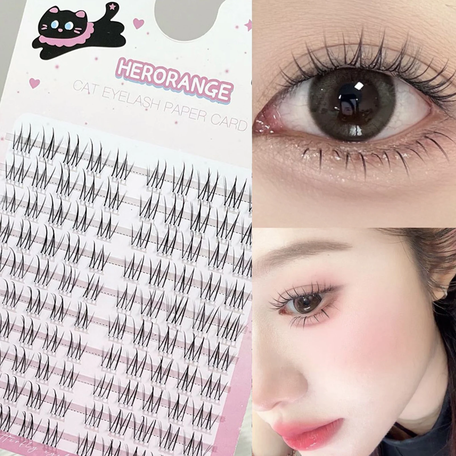 Densely Seamless Girl Group False Eyelashes Wispy Fluffy Manga Eyelash Extension Perfect For Girls Night Out Eye Makeup Tools