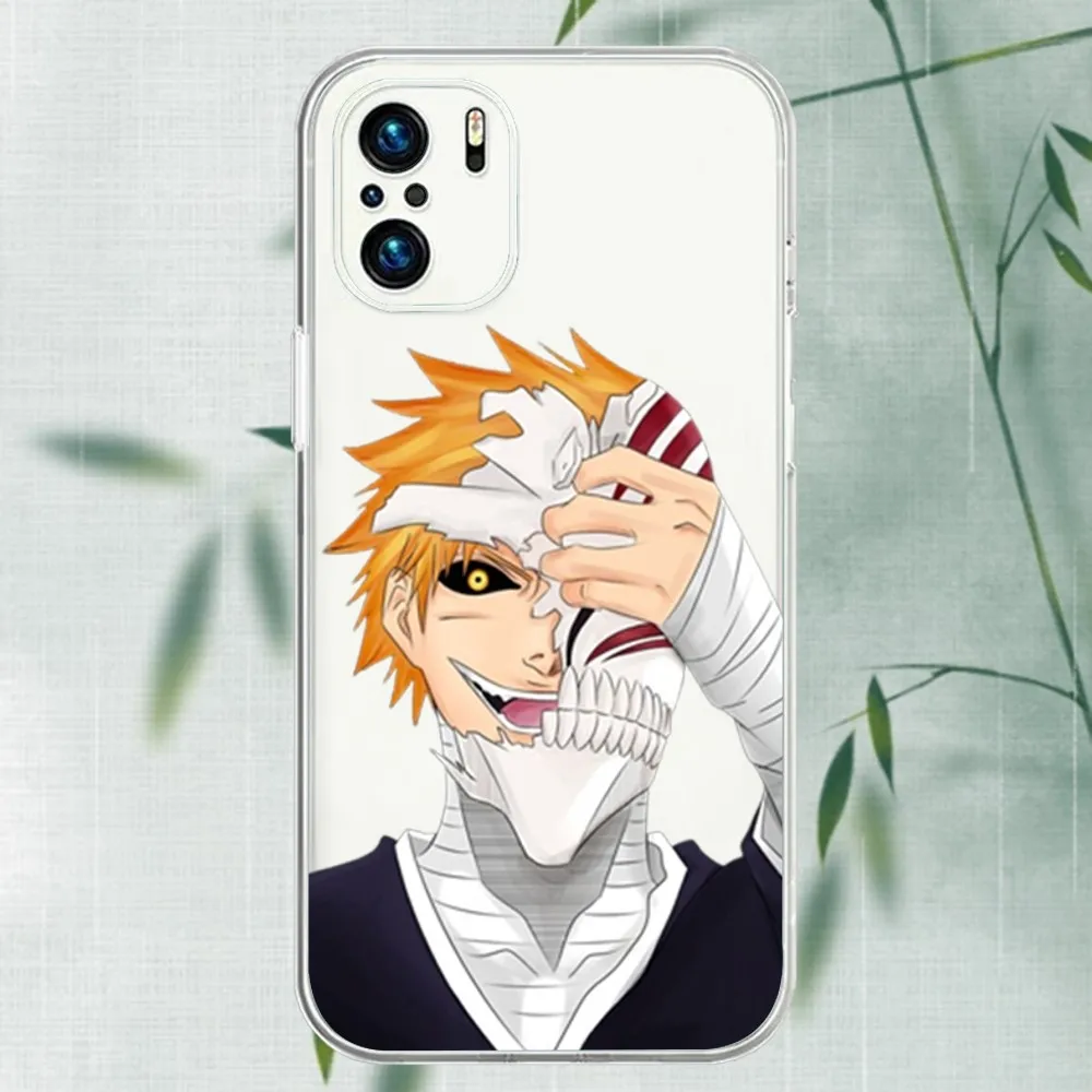 B-bleach K-kurosaki I-Ichigo Phone Case For Xiaomi 11 Redmi Note 11 5G 8T 9A 9 10T Note8Pro Note9 12SUltra Transparent Case