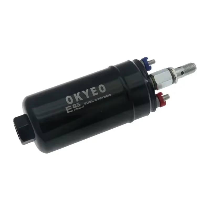 OKYEO 380LPH 1000HP External Fuel Pump 10AN Inlet with Check Valve 6AN Outlet E85 Compatible 044 Style Fuel Pump