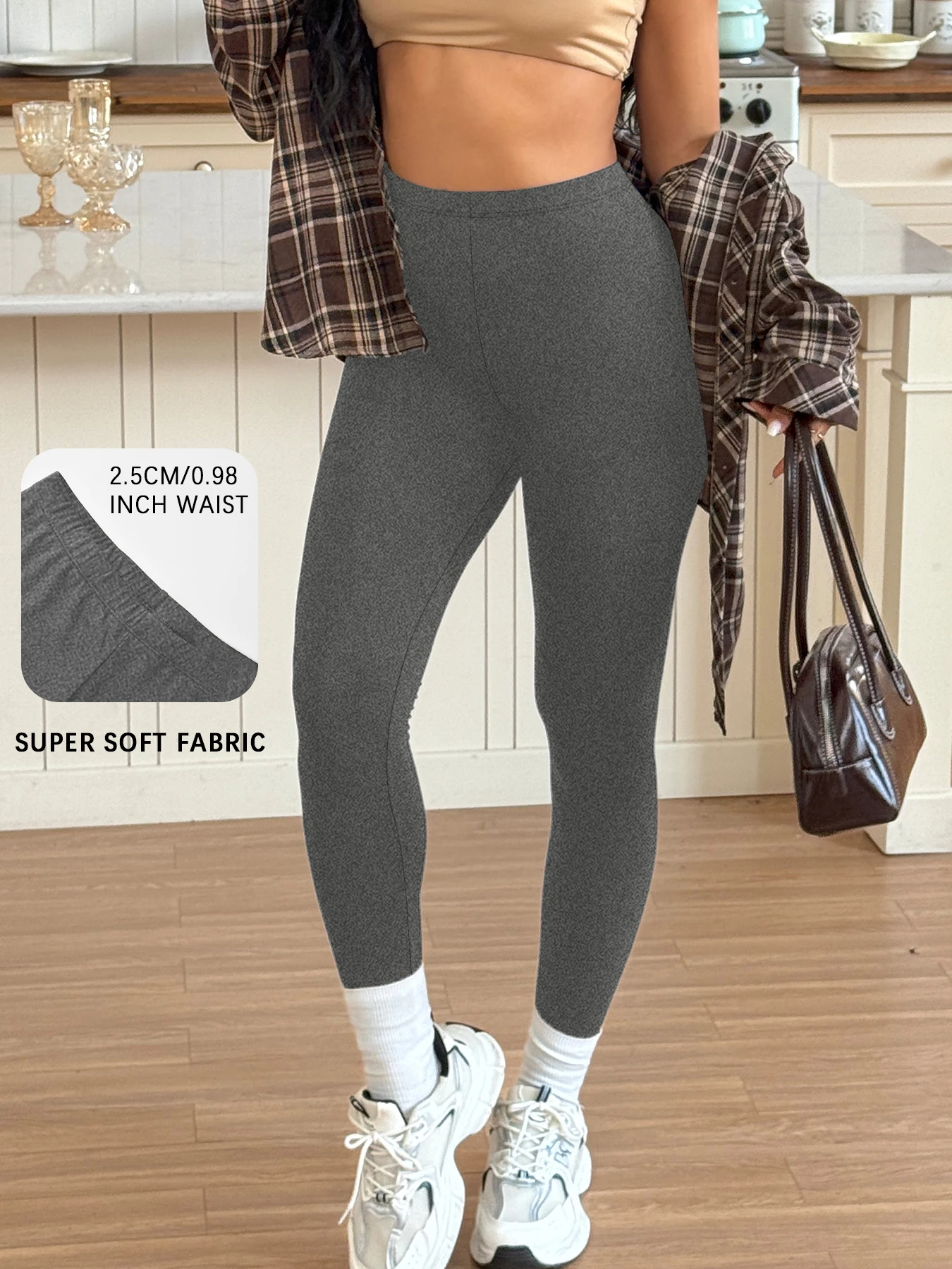 

Women's Super Soft Leggings High Elasticity No See Through Workout Yoga Running Athletic Leggings