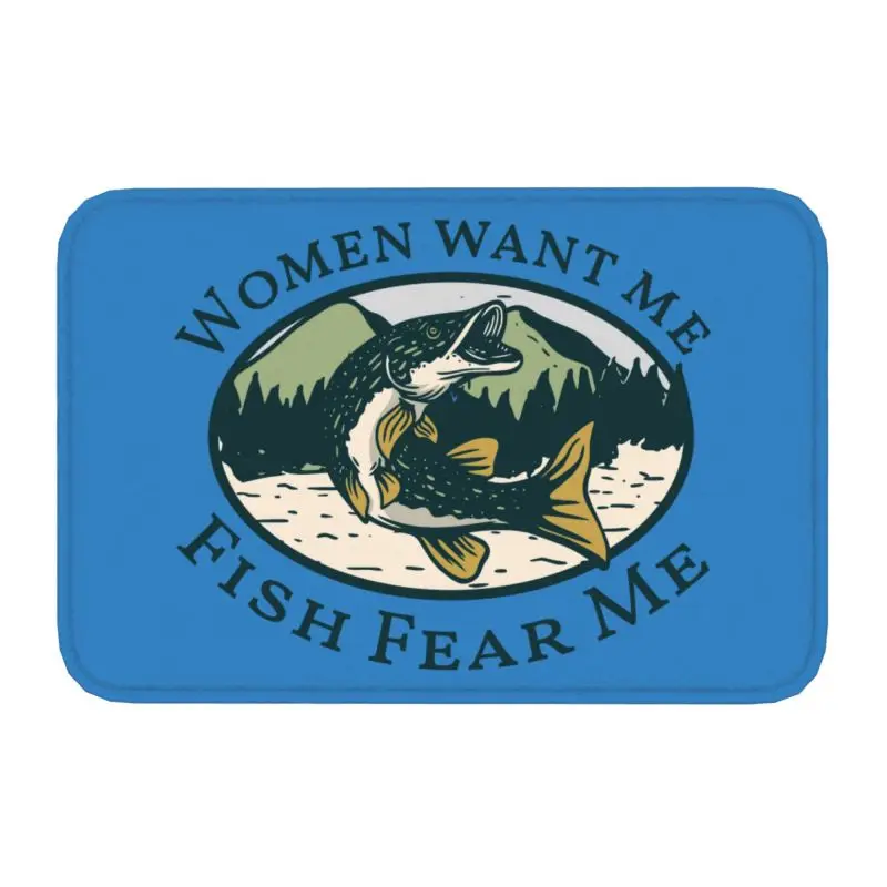 Custom Funny Fishing Quotes Doormat Non-Slip Bathroom Kitchen Mat Bedroom Balcony Fisherman Gift Floor Door Entrance Carpet Rug