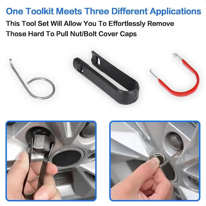 Wheel Lug Nut Cover Caps Removal Tool Fast Dismantle Tool Car Puller Bolt Caps Wheel Nut Covers Tire Tool