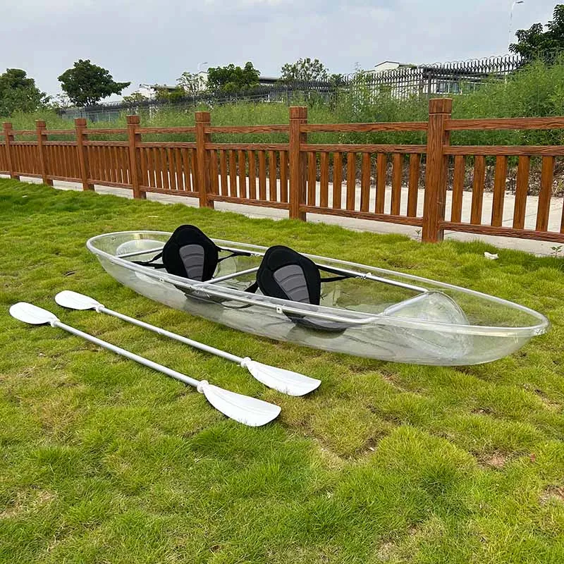 

High-quality polycarbonate double-layer transparent kayak, cost-effective, beach lake sightseeing fishing kayak