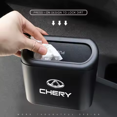 In-vehicle Trash Can Car Logo Garbage Case Storage Bucket Accessories For Chery Tiggo 7 Pro 8 4 5 3 2 T11 5X Amulet Fora QQ IQ F