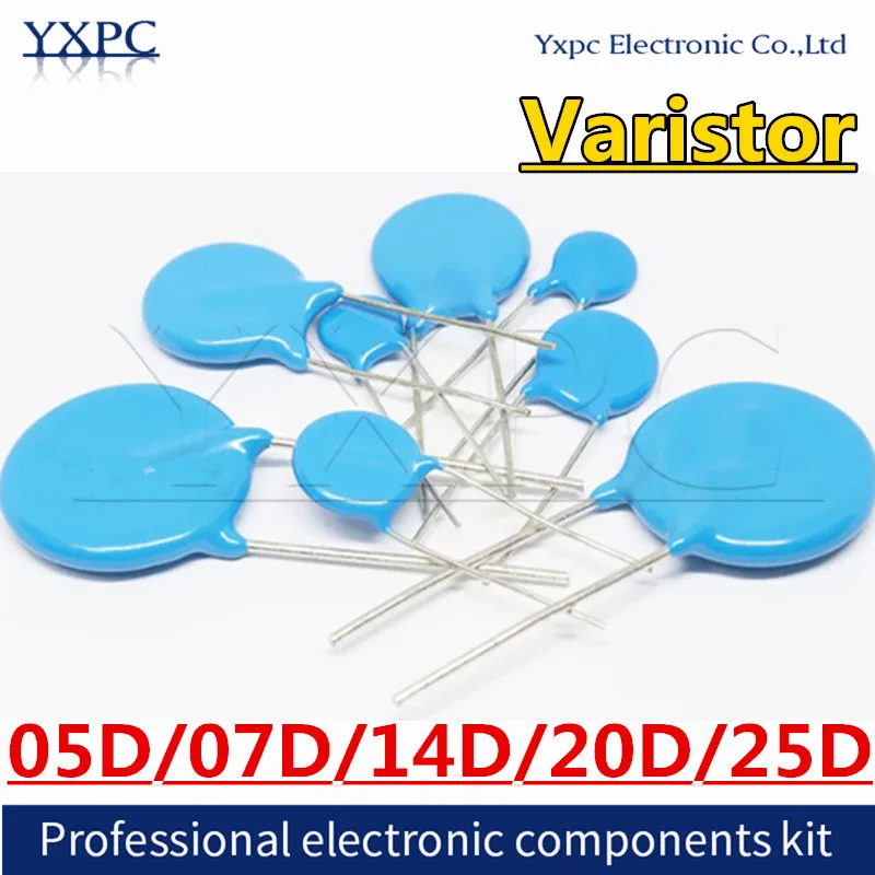 05D/07D/10D/14D/20D Varistor 101K 122K 151K 181K 221K 241K 271K 330K 331K 361K 391K 470K 471K 511K 560K 680K 681K 751K 821K 911K