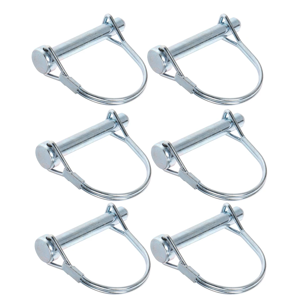 

6pcs Lock Pins Black Safety Carbon Steel Anti Rattle Hitch Pins Farm Equipment Versatile Types Longlasting Performance
