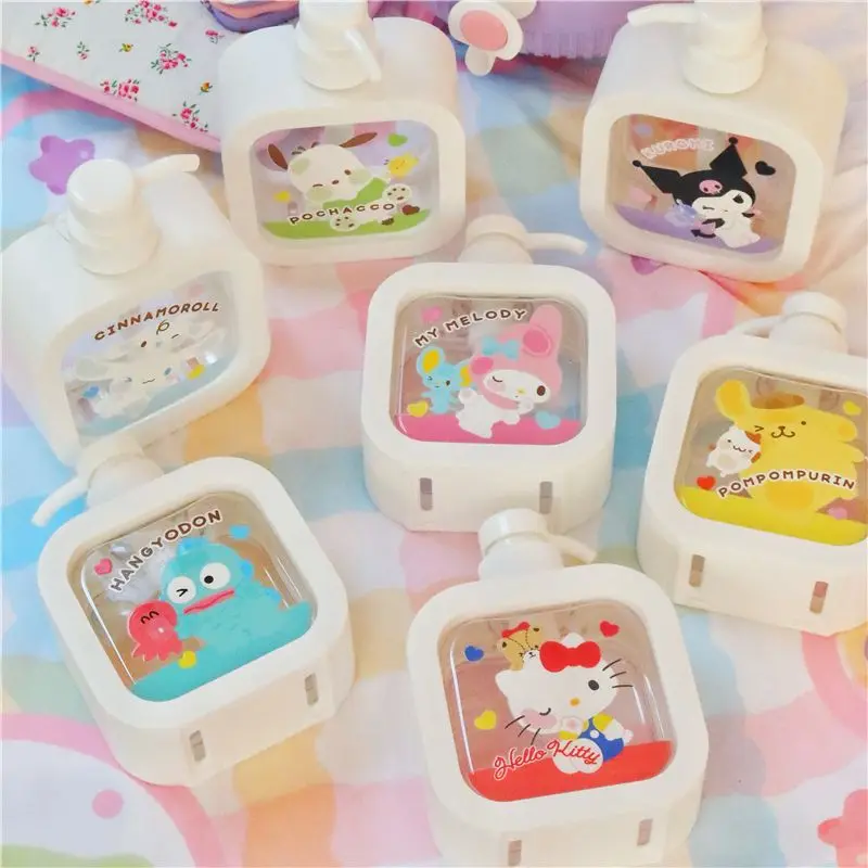 

Sanrio split bottle anime Hello Kitty home lotion bottle cinnamon roll push-on shampoo shower gel Kuromi My Melody Pacha dog