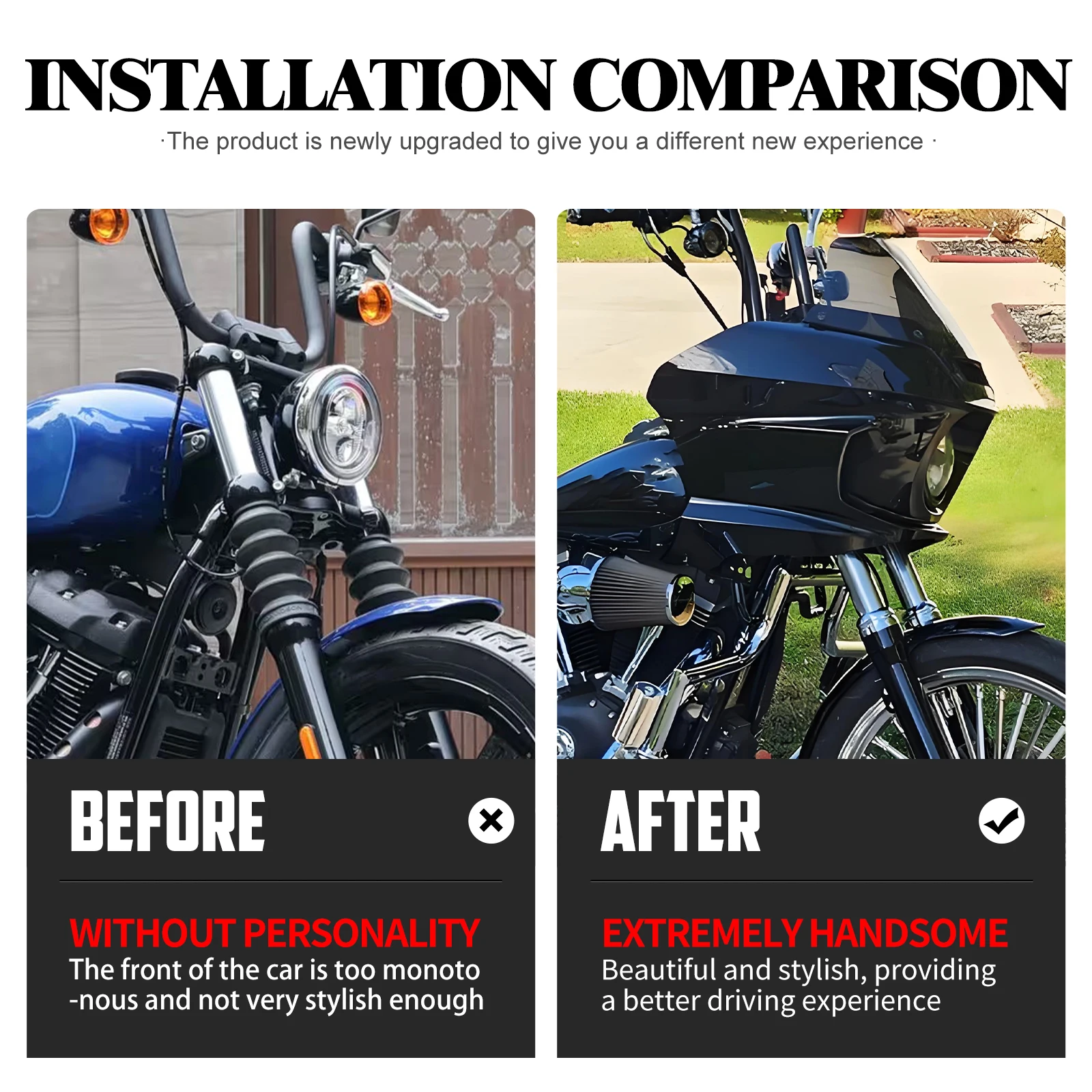 Motorcycle Headlight Fairing Cover Front Headlamp Cowl Windshield For Harley Dyna Street Bob Low Rider 06-17 Fat Bob Wide Glide
